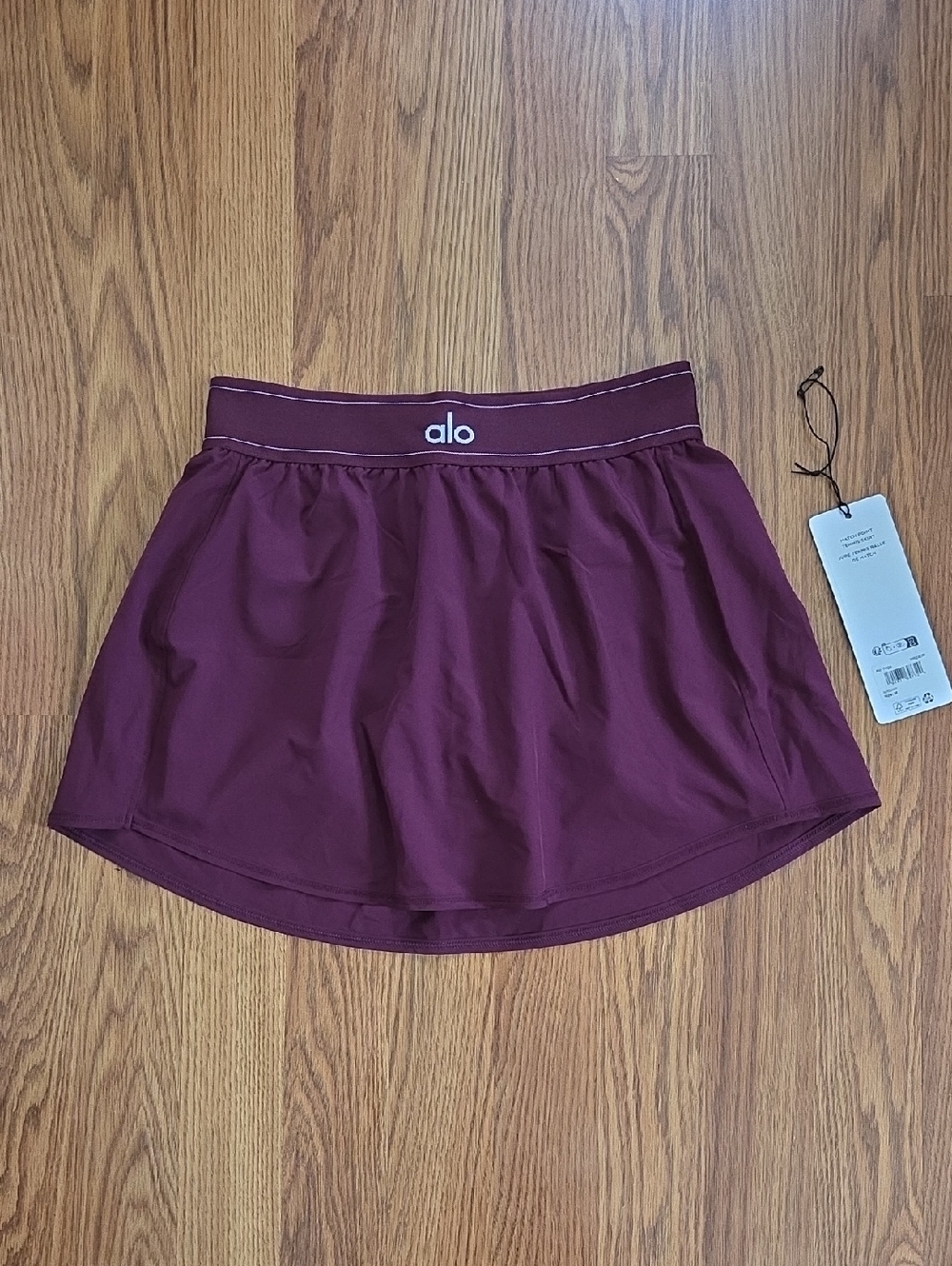 Alo Yoga Match Point Tennis Skirt Burgundy/ Medium